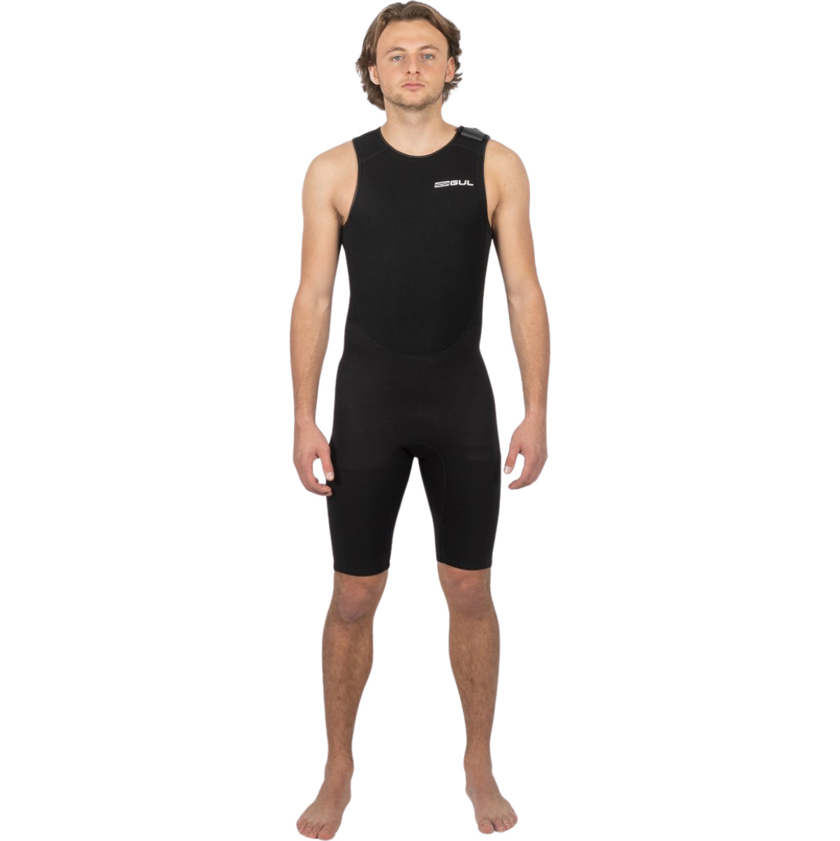 2025 Gul Mens Response 3/2mm Flatlock Short John Wetsuit RE5304-B9 - Black